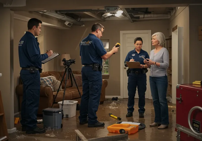 Water Damage Assessment and Insurance Documentation process in Larch Way, WA