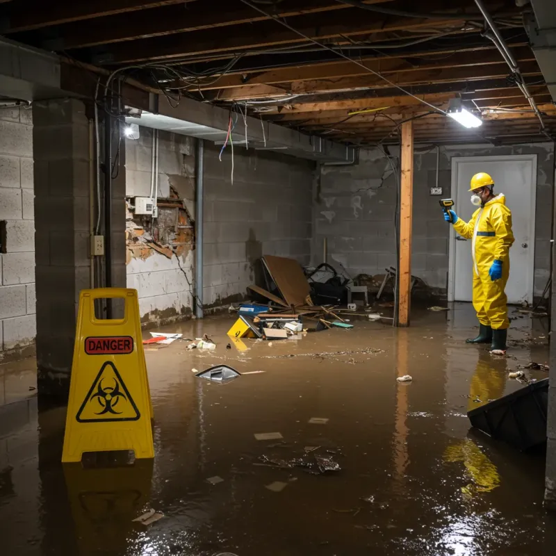 Flooded Basement Electrical Hazard in Larch Way, WA Property